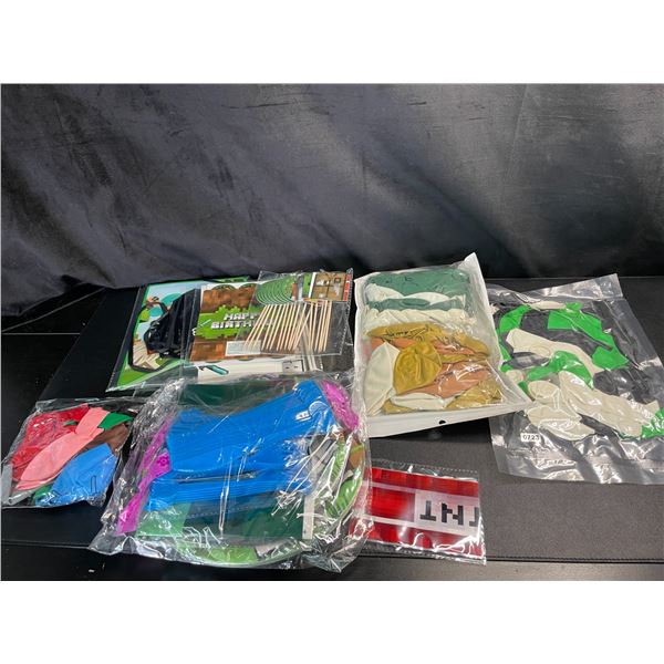 Lot of 3 Assorted Birthday Party Supply/Balloon Sets - Minecraft Theme Included! - Brand New!