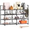 Image 1 : Lot of 1 Ltsunen Shoe Rack, 4 Tier Metal Shoe Storage Organizer for 16 Pair of Shoes - Brand New