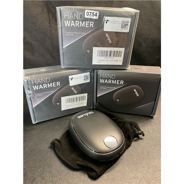 Lot of 3 Wulcea Portable Rechargeable 5000mah Power Banks/Hand Warmers - Brand New!