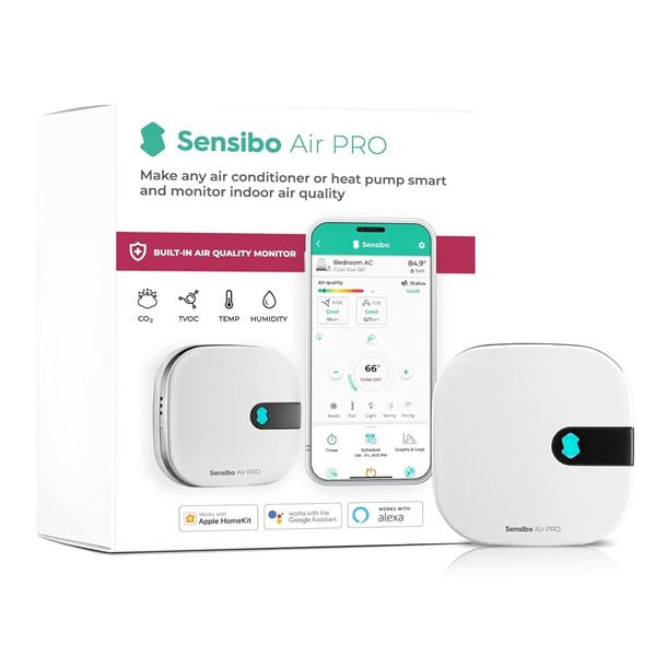 Lot of 1 Sensibo Air Pro - Smart Home A/C Controller w/ Air Quality Monitoring - Make Any A/C Smart!