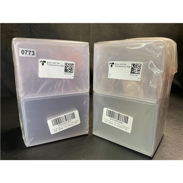 Lot of 2 Multi-Packs of Clear Hard Sleeves for Collectible Trading Cards (Toploader Sleeves) - New