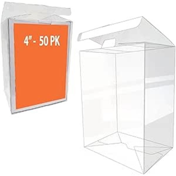 Lot of 2 Packs of PopHunt Brand Clear Protectors for 4" Funko Pop Figures - 50PCS Each - New!