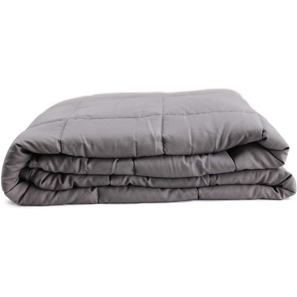 Lot of 1 Dreambeauty 100% Cotton 60 x 80in 15lbs Weighted Blanket for Adults - Brand New! Dark Grey