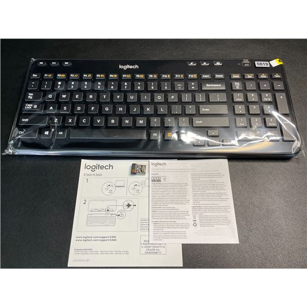 Lot of 1 Logitech K360 Compact and Slim Wireless Bluetooth Keyboard - New (No Box)