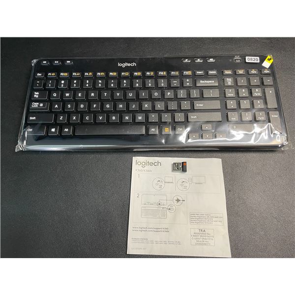 Lot of 1 Logitech K360 Compact and Slim Wireless Bluetooth Keyboard - New (No Box)