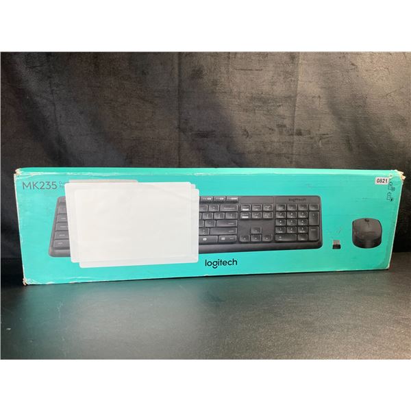 Lot of 1 Logitech MK235 Wireless Mouse + Keyboard Combo Set - New
