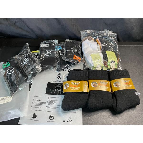 Lot of 3 Multi-Packs of Assorted Socks - Brand New!