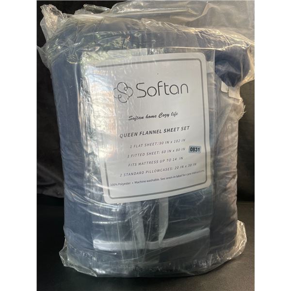 Lot of 1 Softan Queen Flannel Sheet Set - New