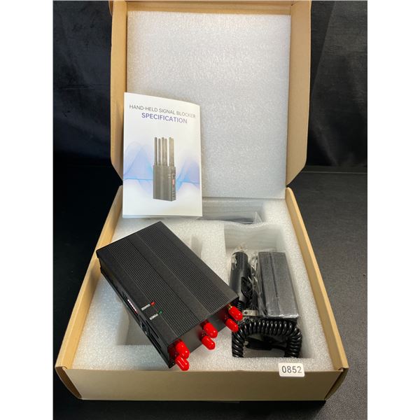 Lot of 1 Hand-Held Signal Blocker/Jammer - GPS, Cell Signal, etc. Blocker/Jammer Device - BRAND NEW!