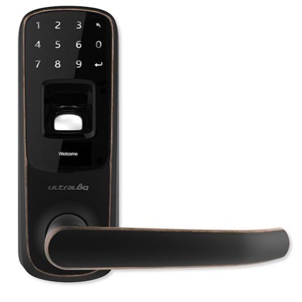 Lot of 1 Ultraloq UL3 Bluetooth Enabled Fingerprint & Touchscreen Smart Lever Lock - BRAND NEW!