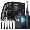 Image 1 : Lot of 1 Aquasonic Black Series PRO – Ultra Whitening Power Toothbrush w/ UV Sanitizing Bas