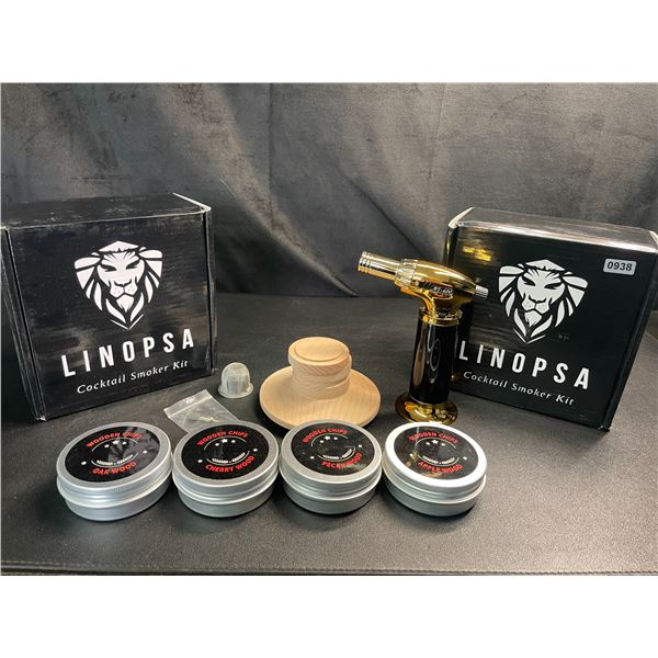 Lot of 2 Linospa Cocktail Smoker Kits with Butane Torches - Brand New!