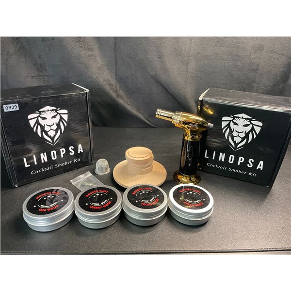 Lot of 2 Linospa Cocktail Smoker Kits with Butane Torches - Brand New!