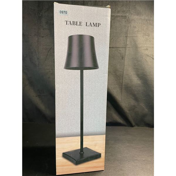 Lot of 1 Rechargeable Touch Dimming LED Table Lamp - Black - 15 inch - Brand New!