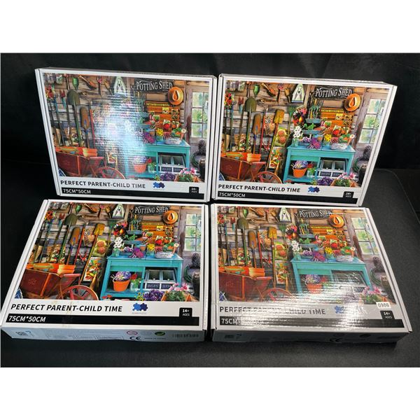 Lot of 4 Potting Shed Design Jigsaw Puzzles - Brand New