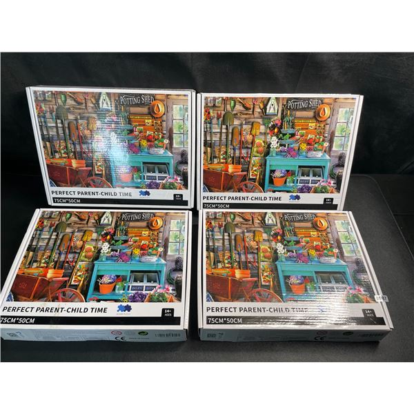Lot of 4 Potting Shed Design Jigsaw Puzzles - Brand New
