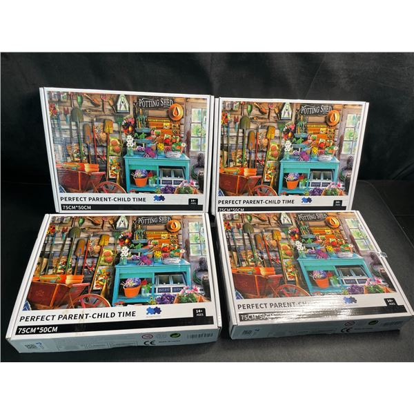 Lot of 4 Potting Shed Design Jigsaw Puzzles - Brand New