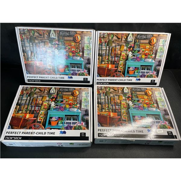 Lot of 4 Potting Shed Design Jigsaw Puzzles - Brand New
