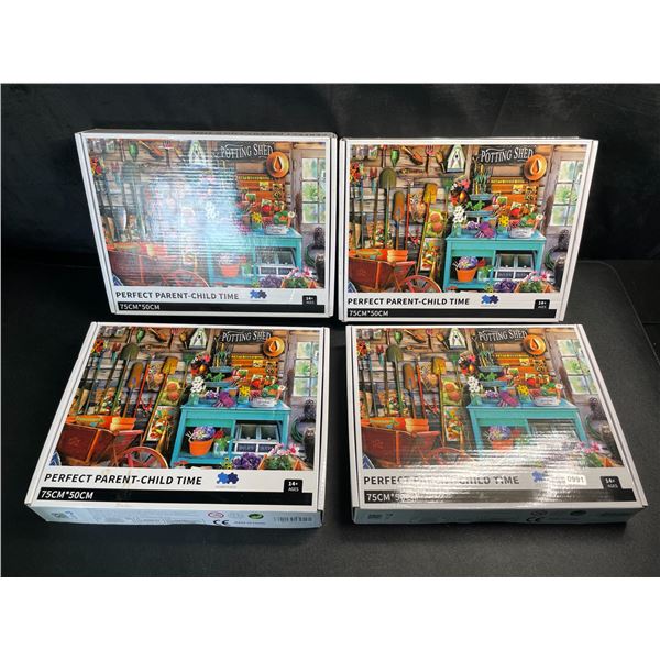 Lot of 4 Potting Shed Design Jigsaw Puzzles - Brand New