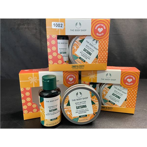 Lot of 3 The Body Shop - Zingy & Zesty Satsuma Treats Sets - Body Butter+Shower Gel Included - New!