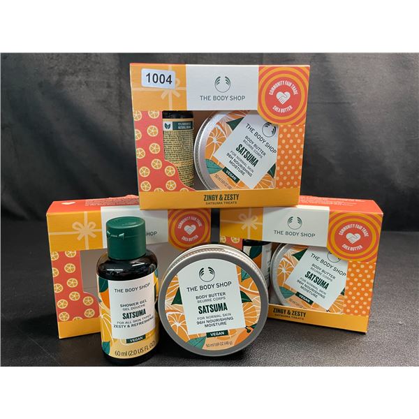 Lot of 3 The Body Shop - Zingy & Zesty Satsuma Treats Sets - Body Butter+Shower Gel Included - New!