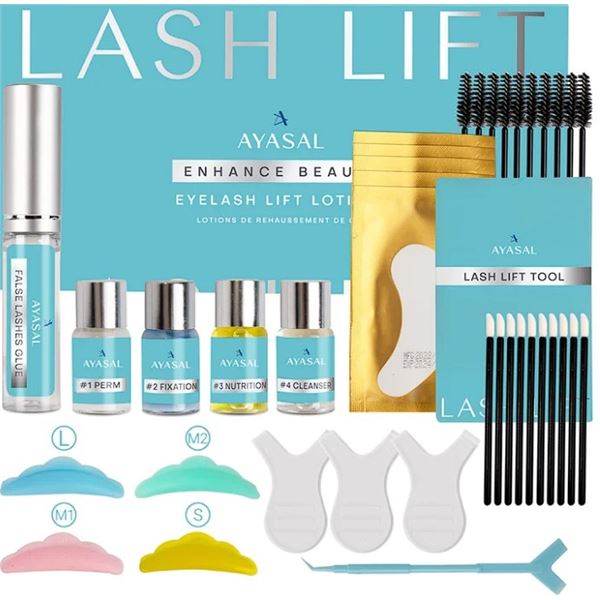 Lot of 3 Ayasal Lash Lift Beauty Kits - Brand New Sealed - Eyelash At-Home Lifting Kits
