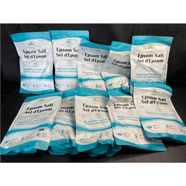 Lot of 10 Bags of Epsom Salts - 1LB each - Brand New
