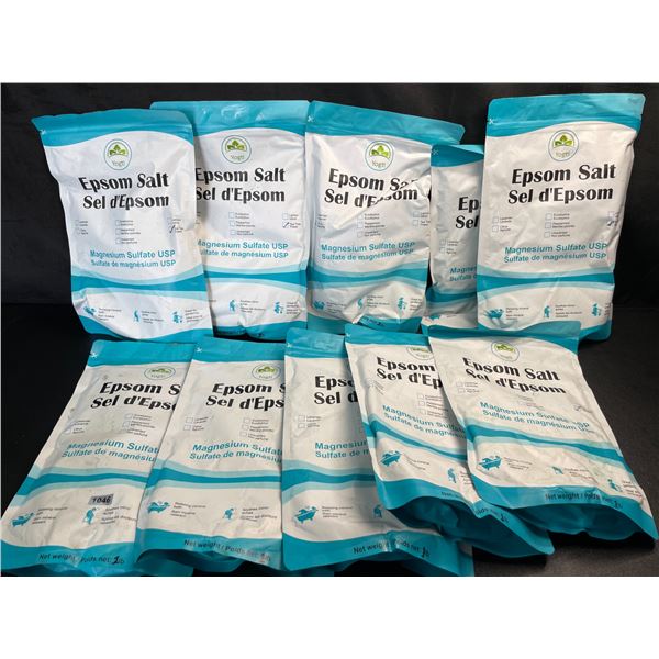Lot of 10 Bags of Epsom Salts - 1LB each - Brand New