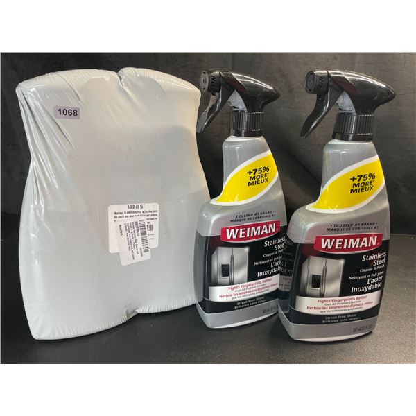 Lot of 2 Packs of Weiman Stainless Steel Cleaner & Polish (651ml) - 2 Per Pack/4 Total - Brand New!