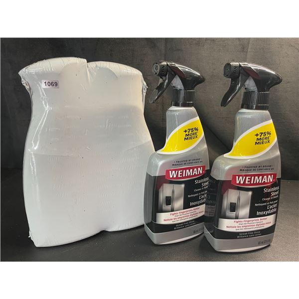 Lot of 2 Packs of Weiman Stainless Steel Cleaner & Polish (651ml) - 2 Per Pack/4 Total - Brand New!
