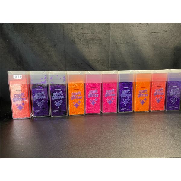 Lot of 10 Jars of Premium Hemway Craft Glitters - 130G each - Assorted Colours - Brand New!