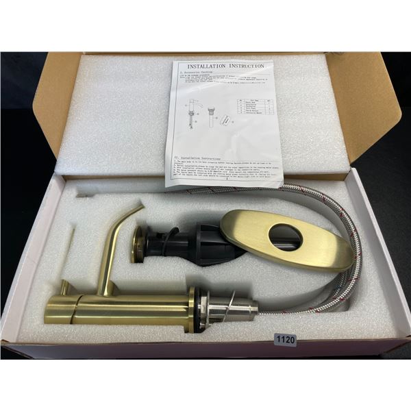 Lot of 1 Bathroom Sink Faucet - Gold - Brand New!