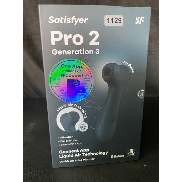 Lot of 1 Satisfyer Pro 2 Generation 3 - Double Air Pulse Vibrator/Sex Toy w/ App Control - Brand New