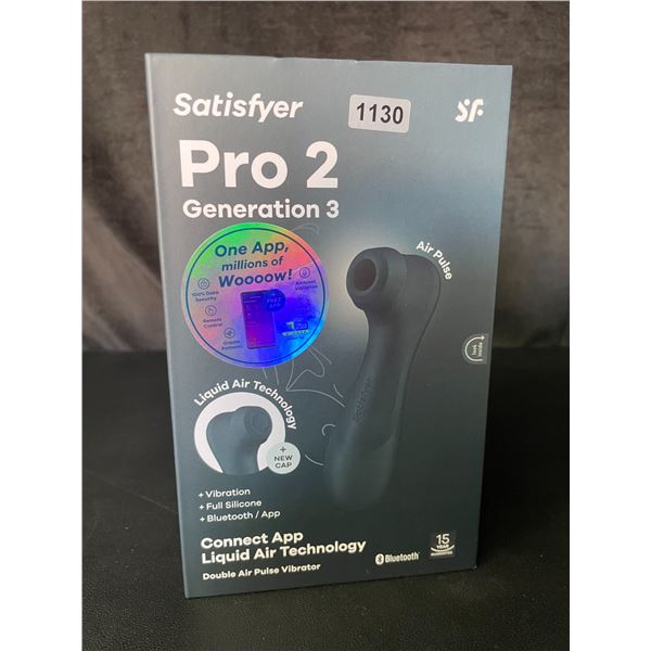 Lot of 1 Satisfyer Pro 2 Generation 3 - Double Air Pulse Vibrator/Sex Toy w/ App Control - Brand New