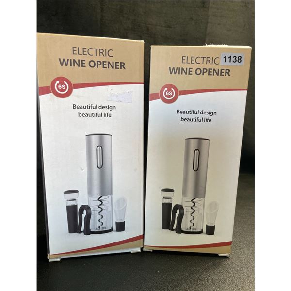 Lot of 2 Electric Automatic Wine Openers - Brand New