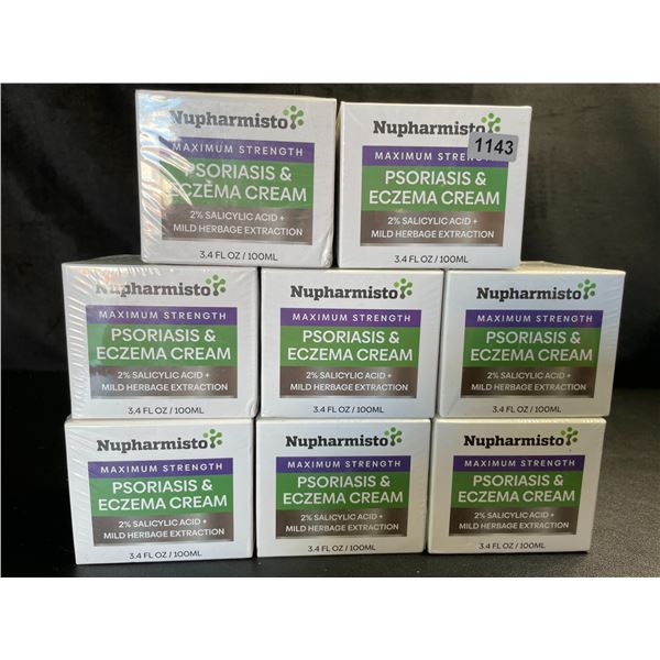 Lot of 8 Boxes of Nupharmisto Max Strength Psoriasis & Eczema Creams - 100ml each - New