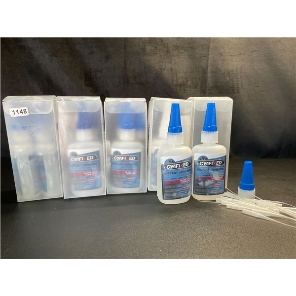 Lot of 5 Boxes of Cyafixed Instant Adhesive/Strong Cyanoacrylate (CA) Super Glue (2 each/10 Total)