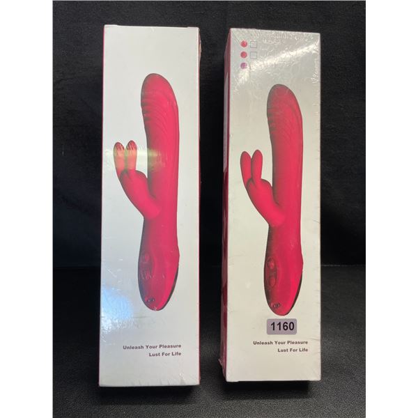 Lot of 2 Rabbit-Style Vibrating Silicone Sex Toys for Women - Rechargeable - Brand New Sealed!