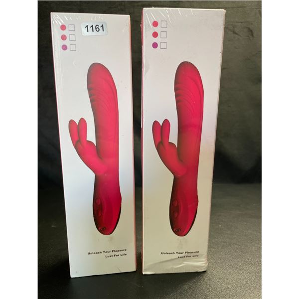 Lot of 2 Rabbit-Style Vibrating Silicone Sex Toys for Women - Rechargeable - Brand New Sealed!