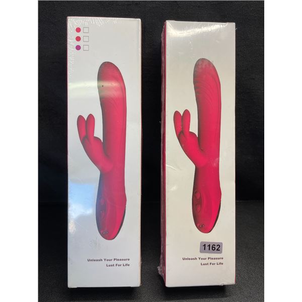Lot of 2 Rabbit-Style Vibrating Silicone Sex Toys for Women - Rechargeable - Brand New Sealed!
