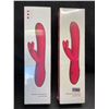 Image 1 : Lot of 2 Rabbit-Style Vibrating Silicone Sex Toys for Women - Rechargeable - Brand New Sealed!