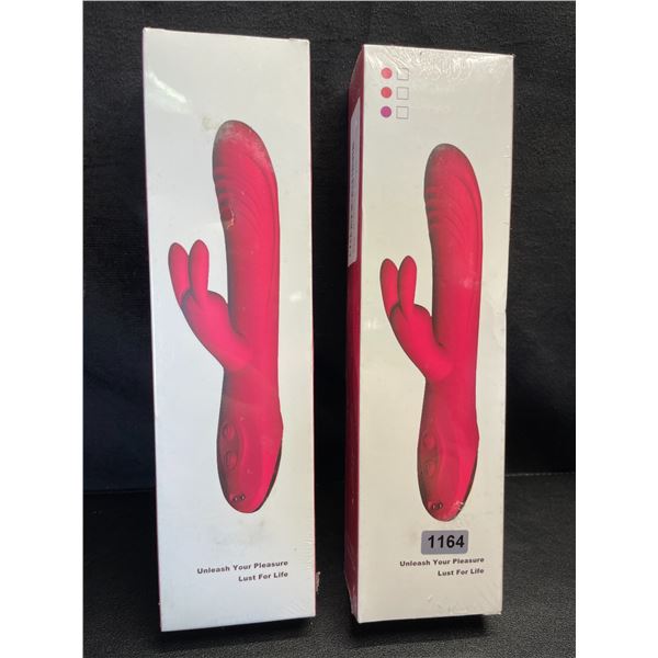 Lot of 2 Rabbit-Style Vibrating Silicone Sex Toys for Women - Rechargeable - Brand New Sealed!