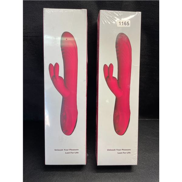 Lot of 2 Rabbit-Style Vibrating Silicone Sex Toys for Women - Rechargeable - Brand New Sealed!