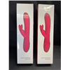 Image 1 : Lot of 2 Rabbit-Style Vibrating Silicone Sex Toys for Women - Rechargeable - Brand New Sealed!