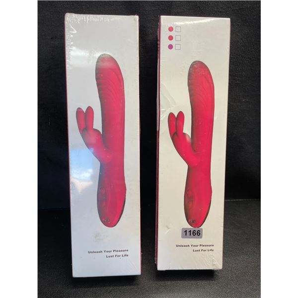 Lot of 2 Rabbit-Style Vibrating Silicone Sex Toys for Women - Rechargeable - Brand New Sealed!