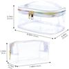 Image 4 : Lot of 8 Transparent & Holo Design Makeup Bag + Brush/Pencil Pouch Sets - Brand New!
