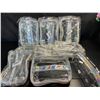 Image 2 : Lot of 8 Transparent & Holo Design Makeup Bag + Brush/Pencil Pouch Sets - Brand New!