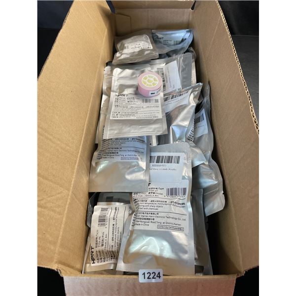 Lot of 1 Box of  Assorted 15mm x 4m Labels for Label Printers - New