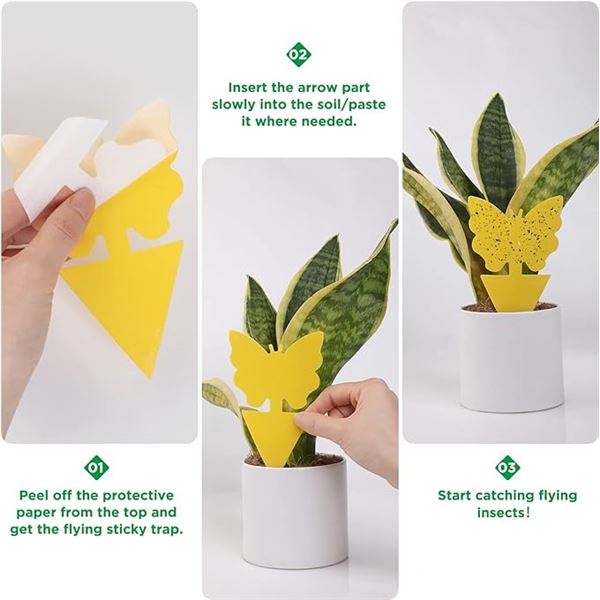 Lot of 10 Packs of Sticky Insect Catcher Traps/Fruit Fly Traps - 40PCS Per Pack - Brand New