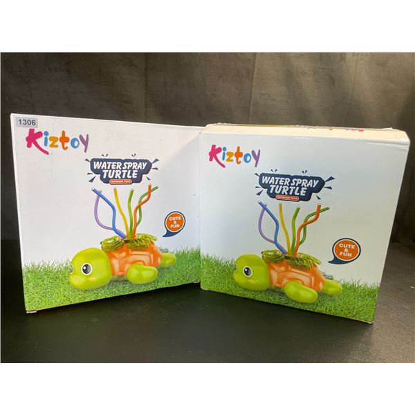 Lot of 2 Water Spray Turtle Outdoor Sprinkler Water Toys - Brand New!